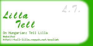 lilla tell business card